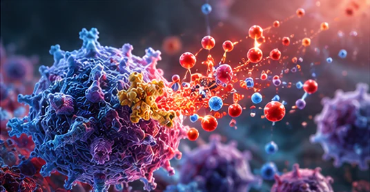 Scientific illustration of Galectin-3 and inflammatory signaling