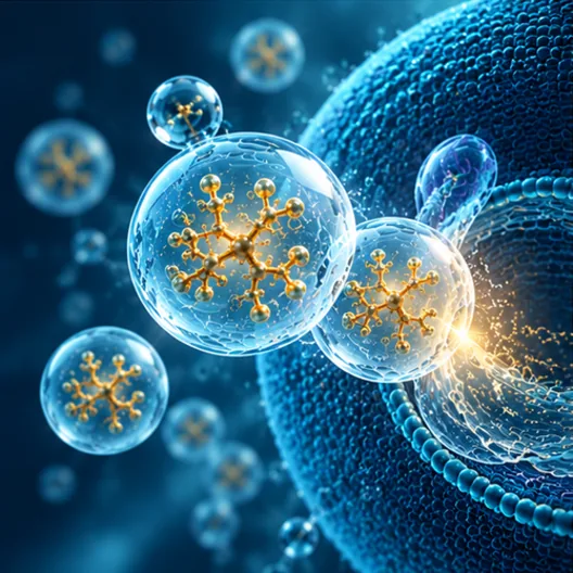 Illustration of water being released inside the cell